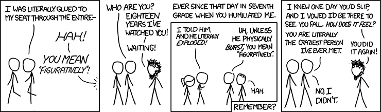 XKCD on literally