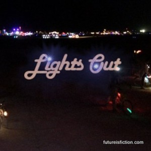 Santigold - Lights Out (Kid Gloves remix) and photos of the art at night.