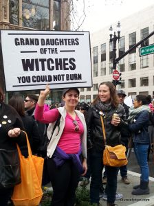 Oakland Women's March protest sign: Grand-daughters of the WITCHES you could not burn