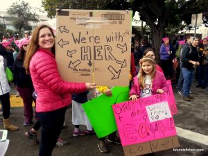 A Women's March is by nature, a mom's march too. Love these hand-made protest signs from the girls. They ar't carrying their mother's signs, they have their own ideas to express. <3