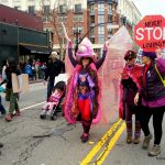 elaborate vagina costume, Women's March Oakland 2017