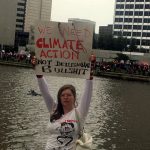 protest sign: We need climate action not delusional bullshit